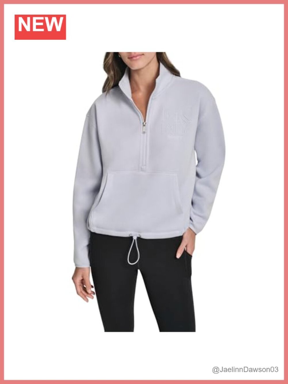 Womens Half Zip Pullover Sweater Fleece Sweatshirt Embroidered Active Layer